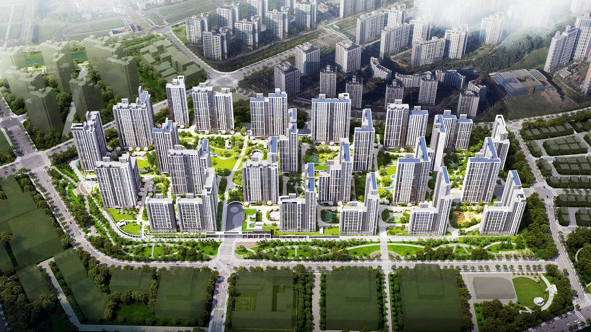 운정 아이파크 포레스트 단지 전경